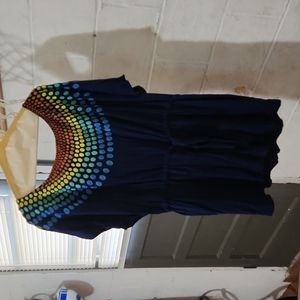 Mara Hoffman Navy embroidered romper